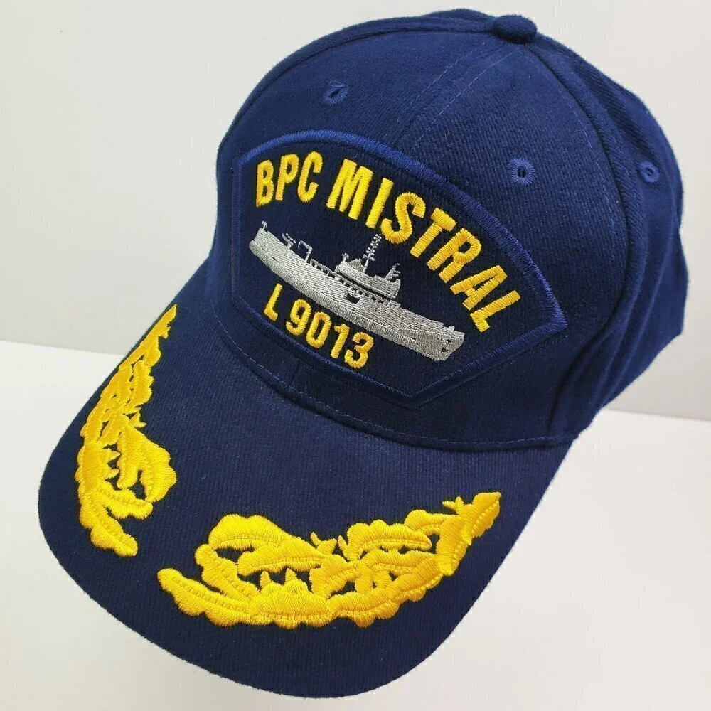 BPC Mistral L-9013 French Navy Hat Assault Carrier Ship Gold Leaf Cap Strapback